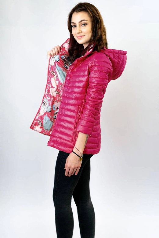 Damska kurtka dwustronna różowa (7174)