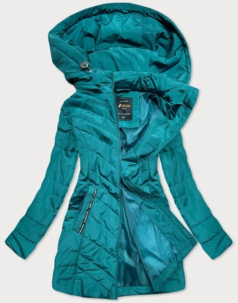 PIKOWANA KURTKA DAMSKA TURKUSOWA (6371)
