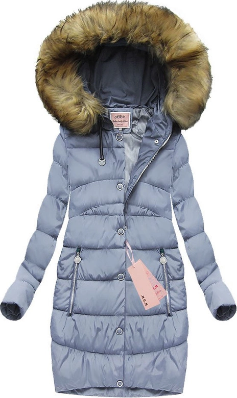 PIKOWANA KURTKA Z KAPTUREM WRZOSOWA (W595-1)