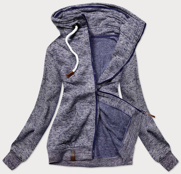 BLUZA DAMSKA ZE ŚCIĄGACZAMI GRANATOWA (58294)
