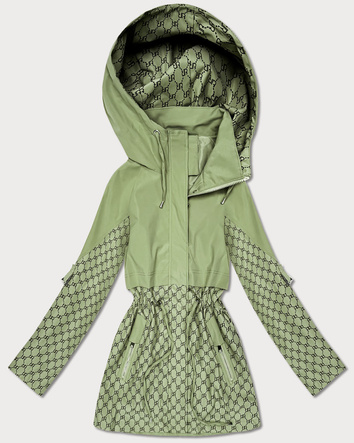Kurtka damska ze ściągaczem w talii Goodlookin khaki (KK60414-3#)