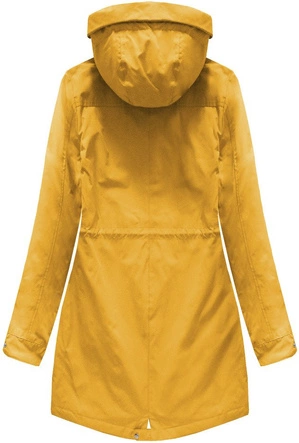 DWUSTRONNA KURTKA Z KAPTUREM MUSZTARDOWA (W0230)