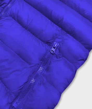 Krótka kamizelka pikowana damska chabrowa (23077-184)