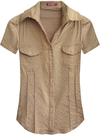 KOSZULA Z KRÓTKIM RĘKAWEM ŁOSOSIOWA (1028)