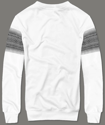 Cienka bluza z nadrukiem biała (8B1103-1)