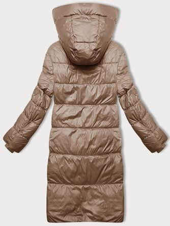 Zimowa kurtka damska z kapturem Glakate kakao (LU-238001#)