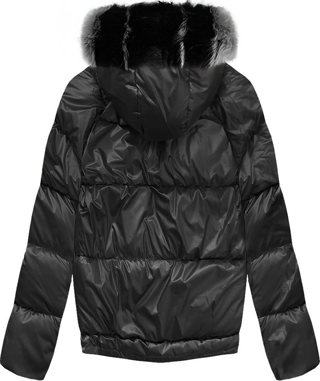 DWUSTRONNA ZIMOWA KURTKA DAMSKA CZARNA (X921X)