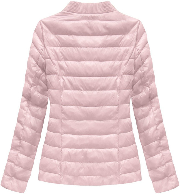 PIKOWANA KURTKA ZE STÓJKĄ PUDROWY RÓŻ (R2605)