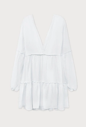 ZWIEWNA TUNIKA PLAŻOWA BOHO BIAŁA (600ART)