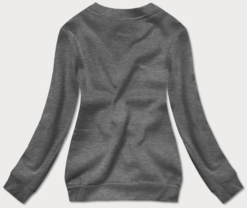 Bluza dresowa damska ze ściągaczami grafitowa (w01-5)