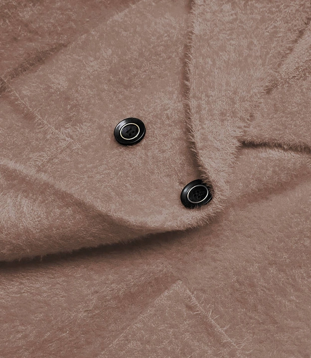 Krótka narzutka alpaka ciemnobeżowa (CJ65)