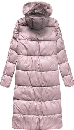 DŁUGA KURTKA Z KAPTUREM RÓŻOWA (PM7231)
