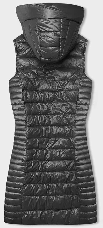 Pikowana kamizelka z kapturem grafitowa (16M9113-105)