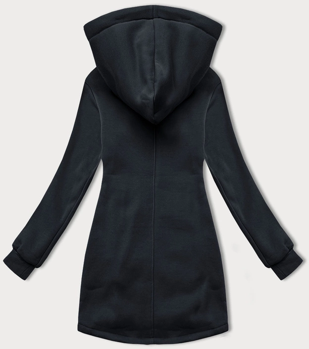 Rozpinana bluza damska z łączonych materiałów LHD grafitowa (AMG-165)