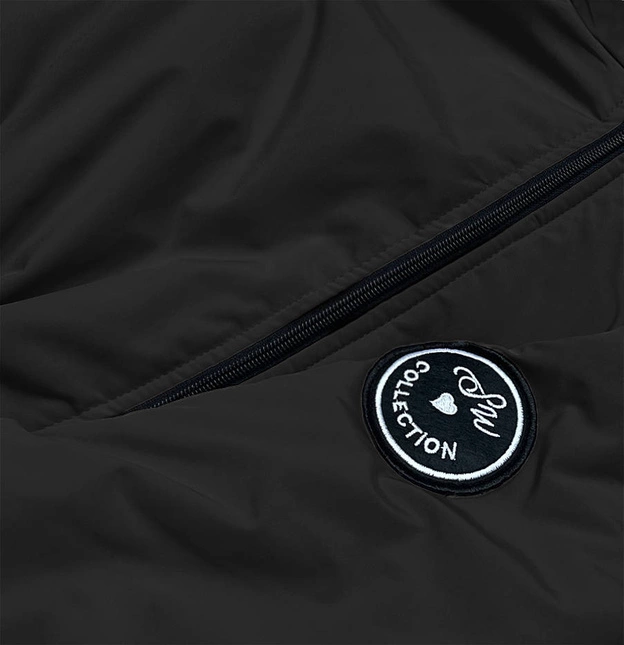 Damska parka oversize czarna (B8080-1)