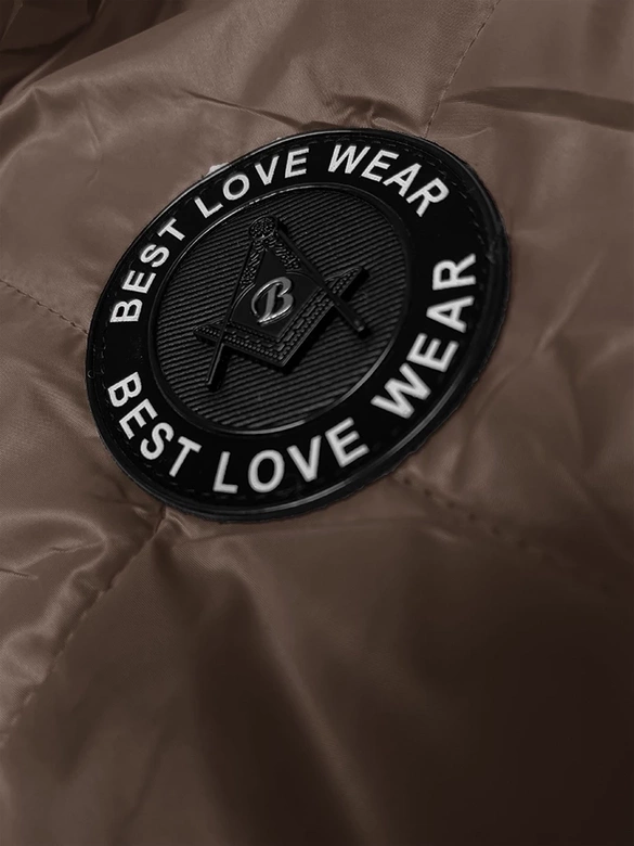 Kamizelka damska z ozdobnym pikowaniem ciemny beż (B8230-12)