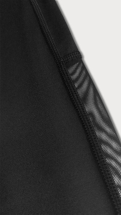 Legginsy z wstawkami z siateczki czarne (XL005-1)