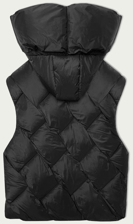 Trójwymiarowa kamizelka damska oversize czarna (YD35)