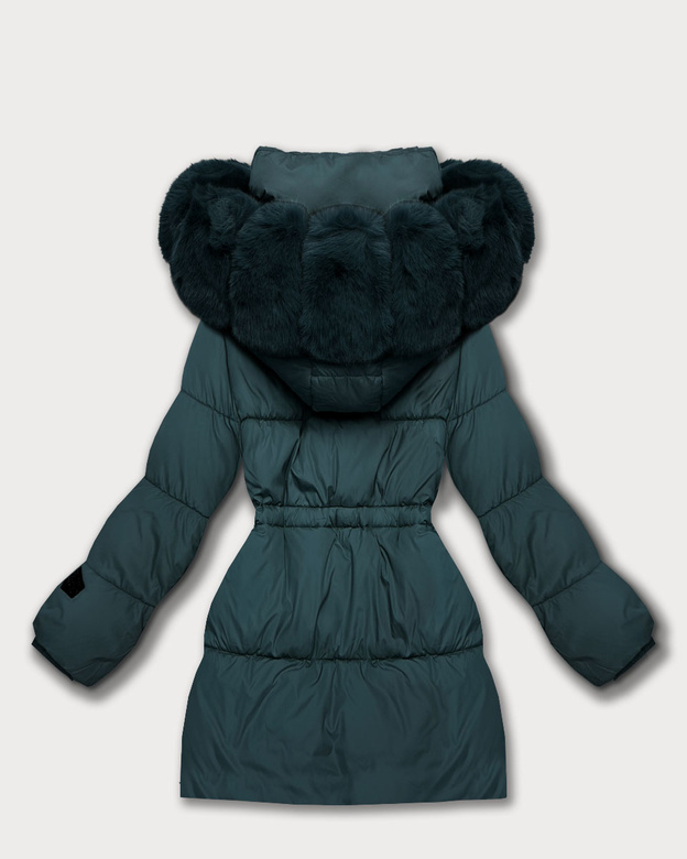 Zimowa kurtka damska z kapturem S'West ciemny zielony (B8550-10)