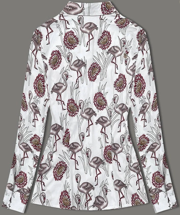 Koszula z długim rękawem flamingi ecru (AWY0168)