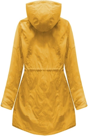 DWUSTRONNA PARKA Z KAPTUREM MUSZTARDOWA (W0232)