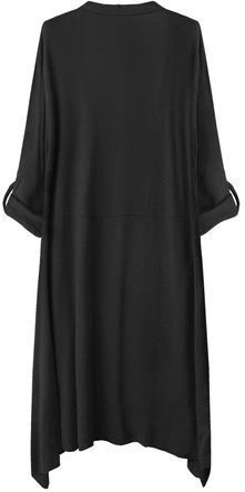 CIENKA NARZUTKA Z KIESZENIAMI CZARNA (248ART)