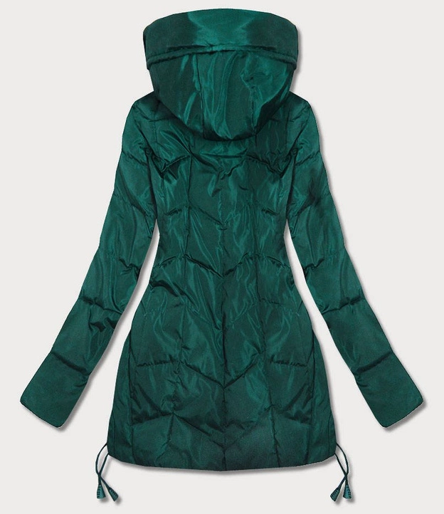 TRAPEZOWA KURTKA DAMSKA ZIELONA (959)