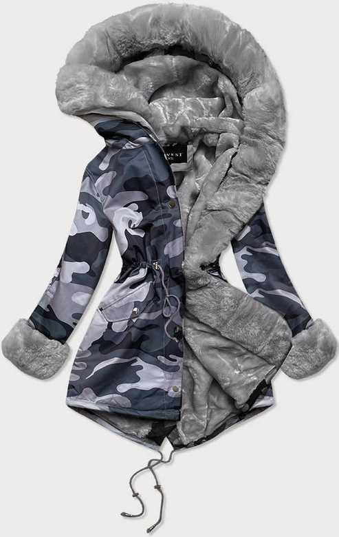 ZIMOWA PARKA DAMSKA MORO SZARA (B524-70070)