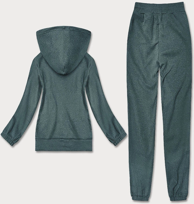 Polarowy dres damski zielony (ZCH2210)