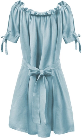 SUKIENKA HISZPANKA Z PASKIEM JASNONIEBIESKA (279ART)