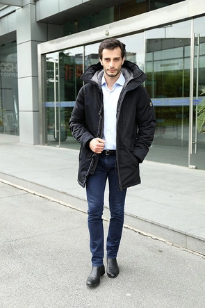 PARKA ZIMOWA Z PUCHEM NATURALNYM CZARNA (5012)