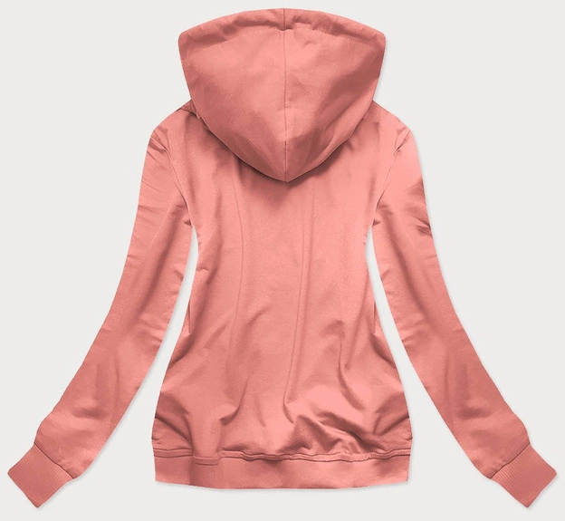 Damska bluza sportowa z nadrukiem brzoskwiniowa (n7283)