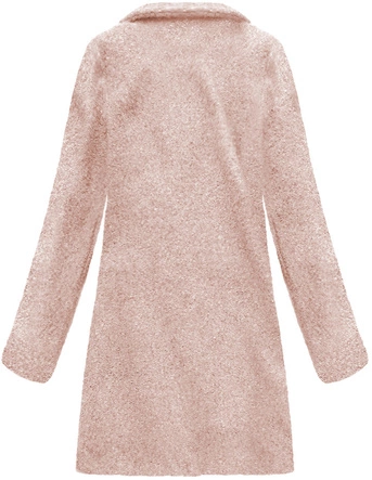 PŁASZCZ BARANEK Z DOMIESZKĄ WEŁNY ANTYCZNY RÓŻ (179ART)