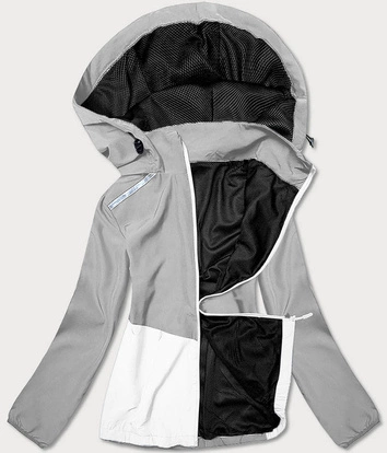 CIENKA BLUZA Z KAPTUREM SZARA (HM096-3)