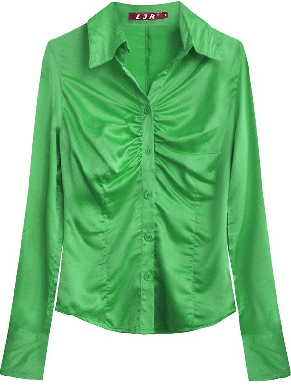 SATYNOWA KOSZULA ZIELONA (X1065X)