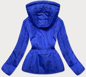 Pikowana przejściowa kurtka damska niebieska (m168)