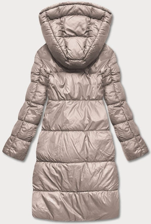 DŁUGA DWUSTRONNA KURTKA ZIMOWA CAPPUCCINO/CAMEL (L22-9852-62/301)
