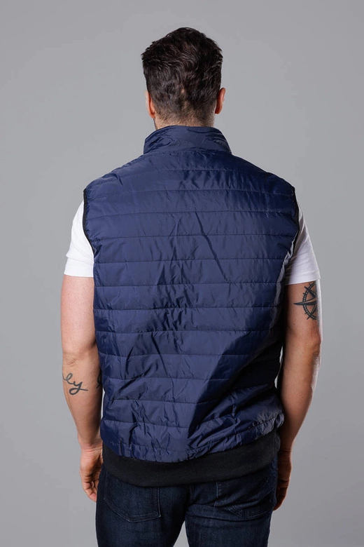 Pikowany bezrękawnik męski granatowy (8MY77-2)