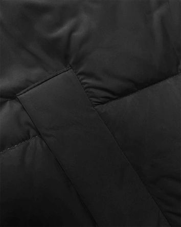 Długa kamizelka damska czarny-jasny beż (V772G)