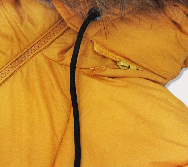 PIKOWANA KURTKA DAMSKA ŻÓŁTA (2013-1)