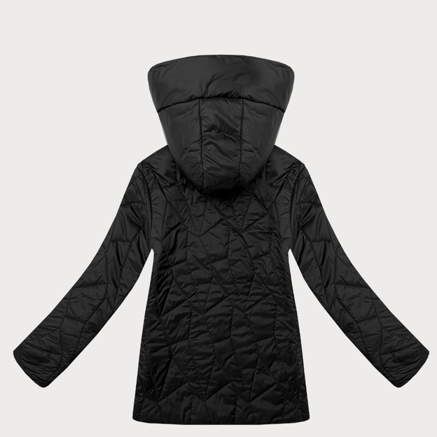 Damska kurtka z odpinanym kapturem plus size J Style czarna (16M9268-392)