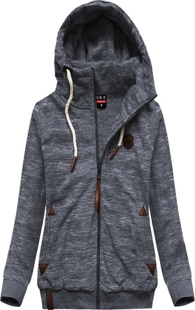 ROZPINANA BLUZA POLAROWA CIEMNOSZARA (X1923X)