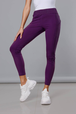 Legginsy treningowe damskie ciemny fiolet (54350)