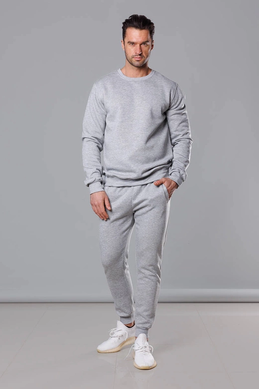 Komplet dresowy męski jasny szary (68C10380-2)