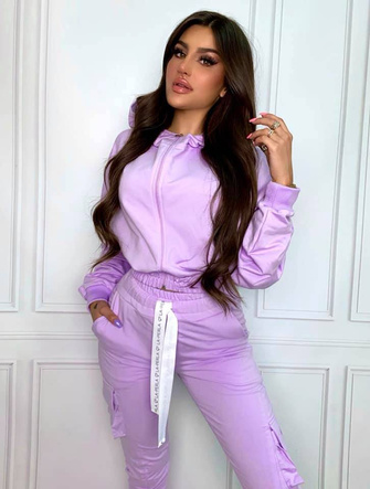 BAWEŁNIANY DRES DAMSKI LA PERLA LILAC (606ART)