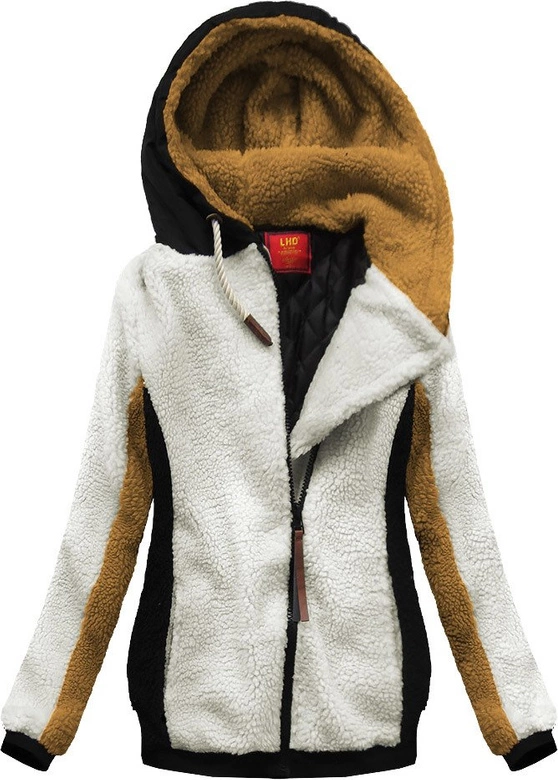 CIEPŁA BLUZA Z KAPTUREM BIAŁA (657A)