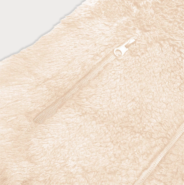 Pluszowa kamizelka damska beżowa (HH005-34)