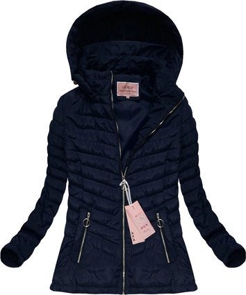 KURTKA Z KAPTUREM GRANATOWA (W590TO)