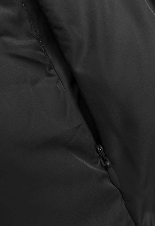 Dwustronny bezrękawnik oversize z kapturem czarny (V724)