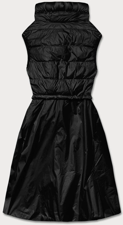 Kamizelka z rozkloszowanym dołem czarna (ag3-06)